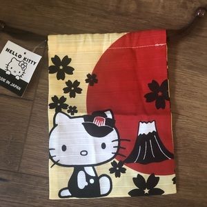 HELLO KITTY-RARE NWT UNIQUE Drawstring Pouch